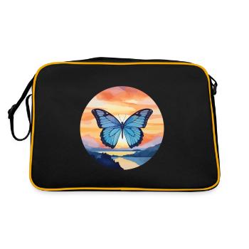 Morpho Papillon Bleu - Sac Retro - noir/or - Dos