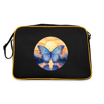 Morpho Papillon Bleu - Sac Retro - noir/or - Dos