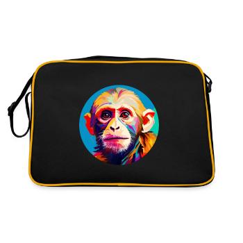 Capuchin monkey - Retro Bag - black/gold - Back