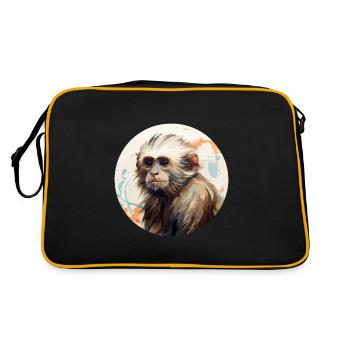 Capuchin monkey - Retro Bag - black/gold - Back