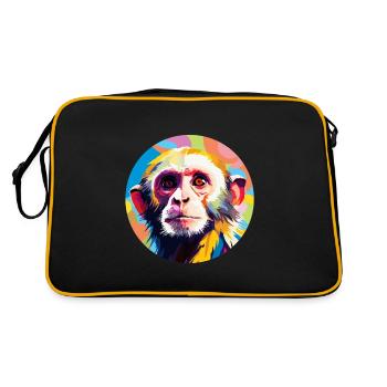Capuchin monkey - Retro Bag - black/gold - Back