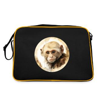 Capuchin monkey - Retro Bag - black/gold - Back