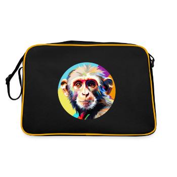 Capuchin monkey - Retro Bag - black/gold - Back
