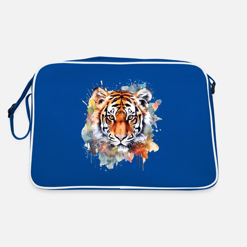 Art de l’aquarelle mignonne du tigre Sac Retro