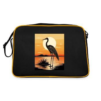 Héron - Sac Retro - noir/or - Dos