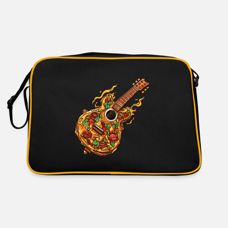 Pizza Guitar - Retro Bag - black/gold