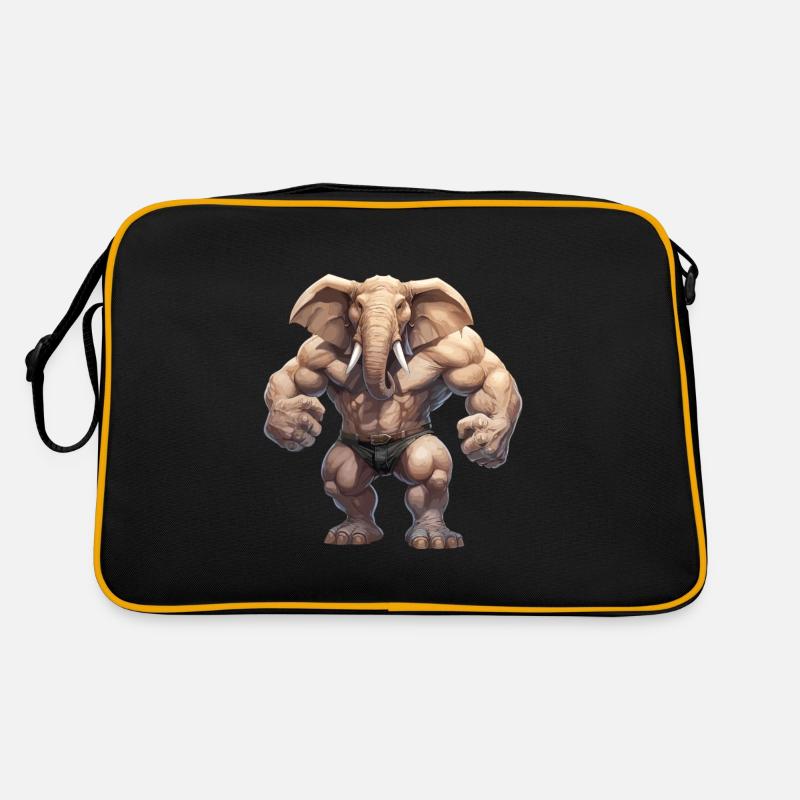 Bodybuilder Eléphant Sac Retro