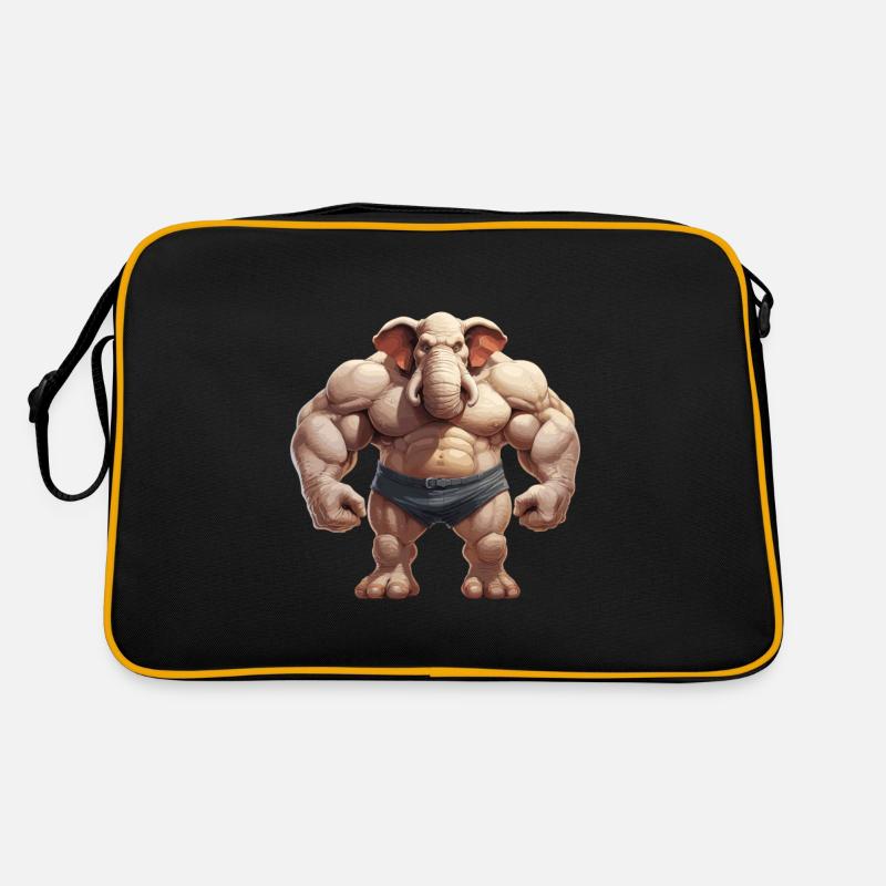 Bodybuilder Eléphant Sac Retro