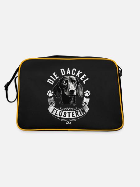 Le Teckel Whisperer - Sac Retro - noir/or - Dos
