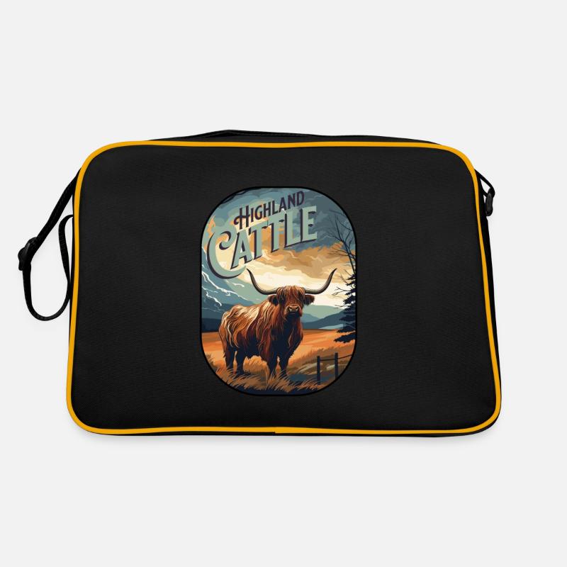 Highland Cattle Retro Bag