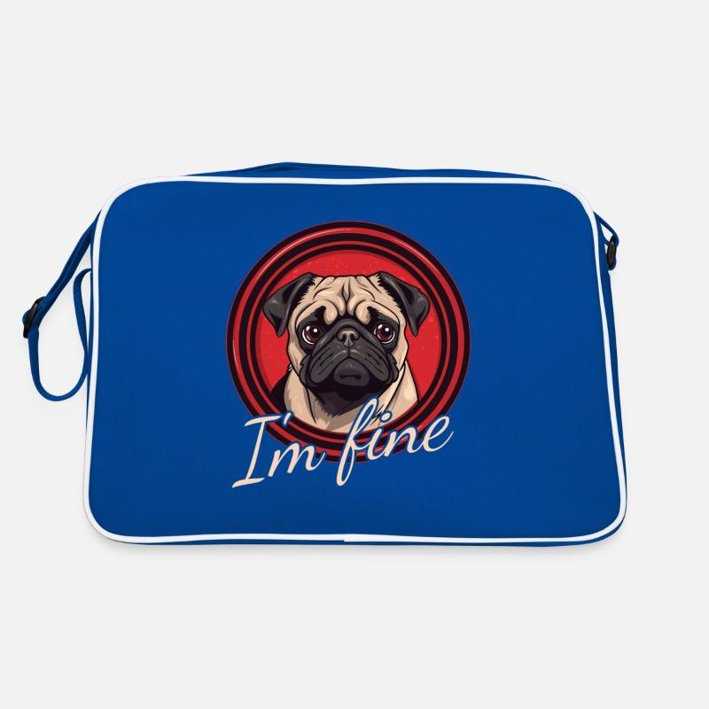 Pug - I'm Fine Retro Tasche