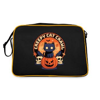 Creepy Cat Crawl - Spooktacular Halloween Mystique - Retro Bag - black/gold - Back