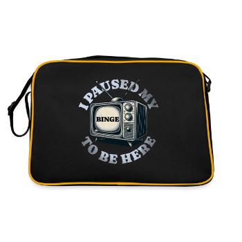 J’ai mis ma frénésie en pause pour être ici. - Sac Retro - noir/or - Dos