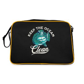 Keep the Ocean Clean Design - Retro Bag - black/gold - Back