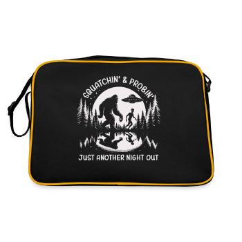 Squatchin' Probin' - Pour les chasseurs de cryptides & - Sac Retro - noir/or - Dos