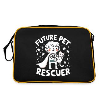 Future Pet Rescuer - Your Compassion - Retro Bag - black/gold - Back