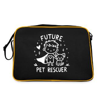 Future Pet Rescuer - Your Compassion - Retro Bag - black/gold - Back