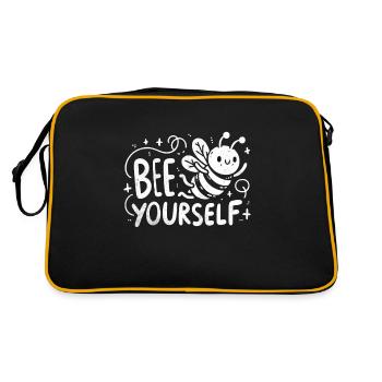 Bee Yourself excentrique apiculteur Doodle Art - Sac Retro - noir/or - Dos