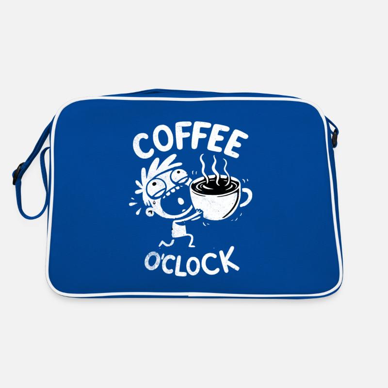 Coffee O'Clock Brew Lover's Doodle Retro Tasche