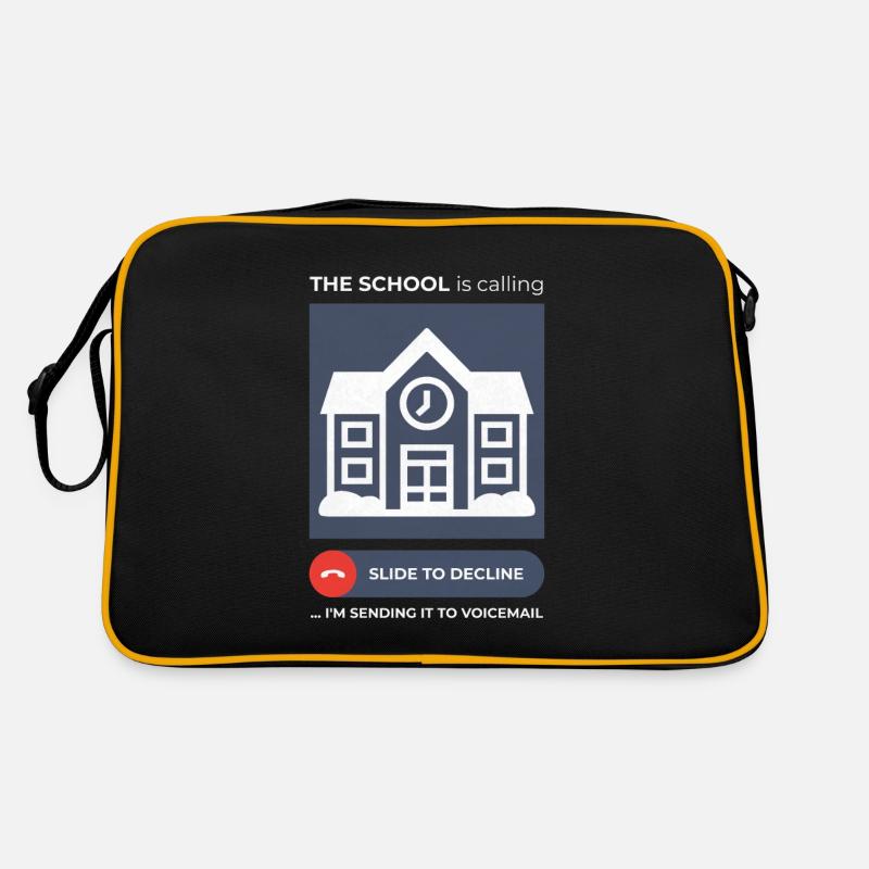 School Call Avoidance Humorous Voicemail Design Retro Bag