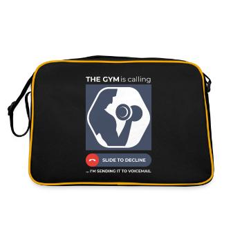Gym Call Evasion Conception amusante de la messagerie vocale - Sac Retro - noir/or - Dos