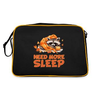 Sleeping raccoon pajamas – design for quiet - Retro Bag - black/gold - Back