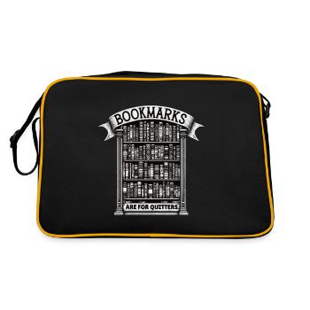 Les signets sont pour ceux qui abandonnent. - Sac Retro - noir/or - Dos
