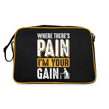 Là où il y a de la douleur, je suis ton gain - Sac Retro - noir/or - Dos
