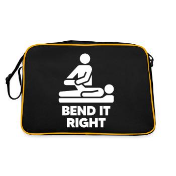 Bend It Right – Precision In Physiotherapy - Retro Bag - black/gold - Back
