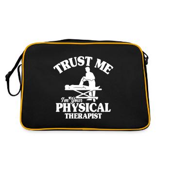 „in Therapy We Trust – Expert Care By Physio - Retro Tasche - Schwarz/Gold - Hinten