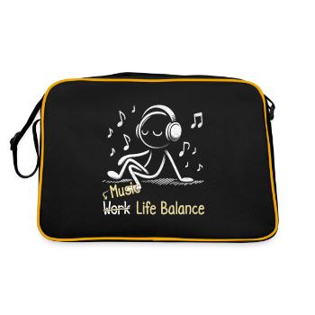 Équilibre entre vie et vie musicale - Sac Retro - noir/or - Dos