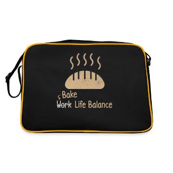 Bake Work Life Balance – Baking Bread - Retro Bag - black/gold - Back