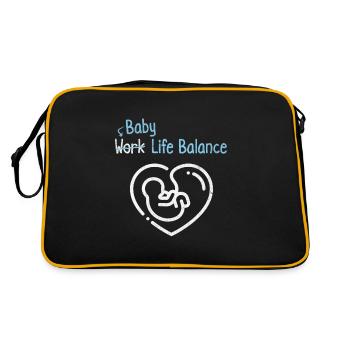 Baby-work-life-balance - Pregnant future - Retro Bag - black/gold - Back