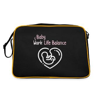 Équilibre entre vie professionnelle et vie privée pour bébé – Enceinte future - Sac Retro - noir/or - Dos