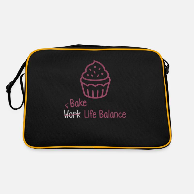Bake Work Life Balance – Cake And Muffin Baking Retro Tasche