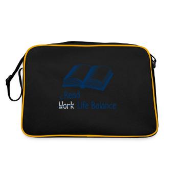 Read Work Life Balance – Bookworm Book Reading - Retro Bag - black/gold - Back