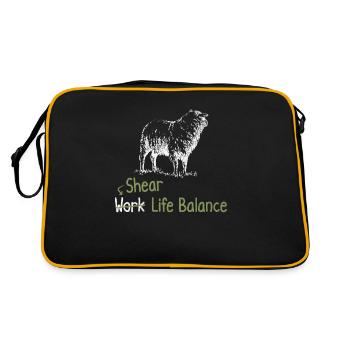 Shear Work Life Balance – Sheep Shepherd - Retro Bag - black/gold - Back