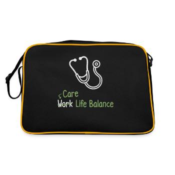 Nursing work-life balance - nurse doctor - Retro Bag - black/gold - Back