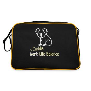 Cuddle Work Life Balance – Koala Bear Australia - Retro Bag - black/gold - Back