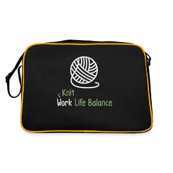 Work-life-balance Knitting - Knitting Diy - Retro Bag - black/gold - Back