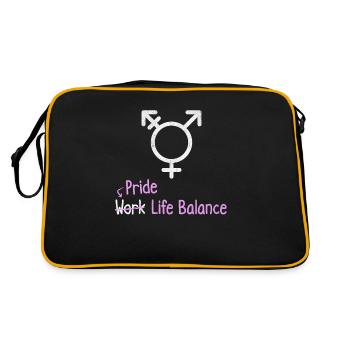 Pride Work Life Balance – Transgender Lqbt - Retro Bag - black/gold - Back