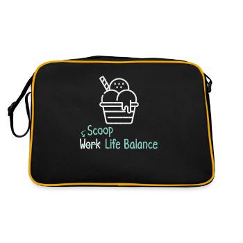 Scoop Work Life Balance – Ice Cream Holidays - Retro Bag - black/gold - Back
