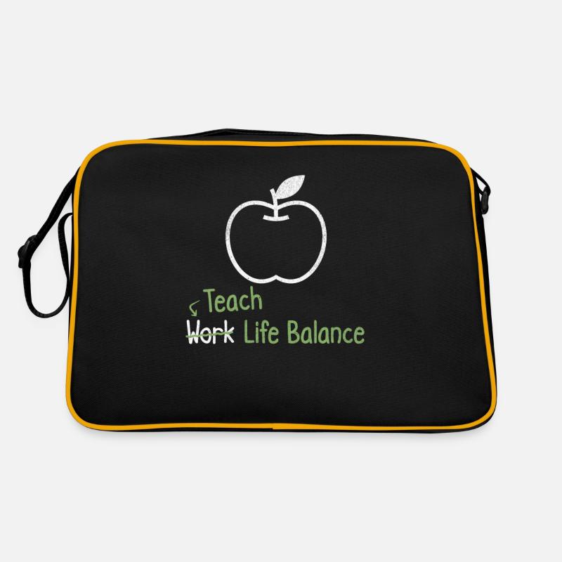 Lehren Sie Work-life-balance – Lehrer Retro Tasche