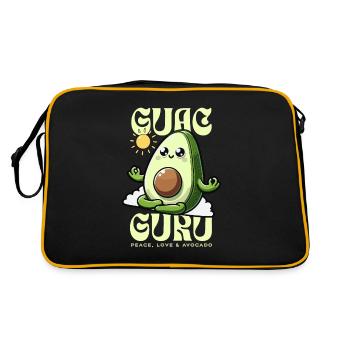 Paix, amour et avocat – Respectueux de l’environnement - Sac Retro - noir/or - Dos