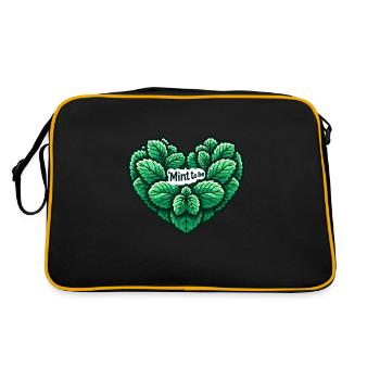 Mint To Be – Fresh Love & Leafy Laughs - Retro Bag - black/gold - Back