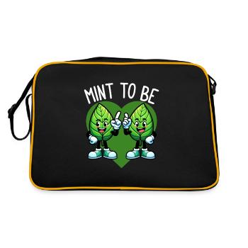 Mint To Be – Fresh Love & Leafy Laughter - Retro Bag - black/gold - Back