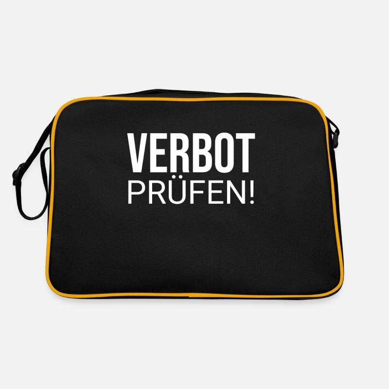 Verbot Prüfen Retro Tasche