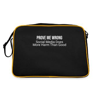 Prove me wrong: Social - Retro Bag - black/gold - Back