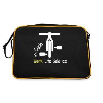 Family cycling for work-life balance - Retro Bag - black/gold - Back