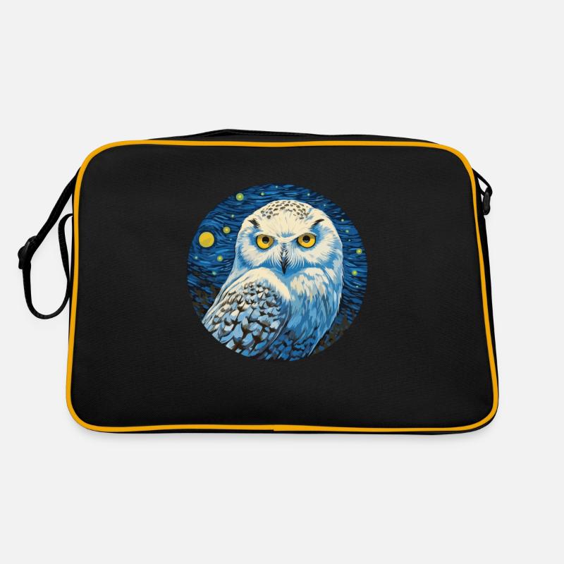 Starry Night Owl – Wisdom in the Moonlight Retro Bag